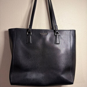 Women's Kate Spade Black Saffiano Leather Tote Bag One Size